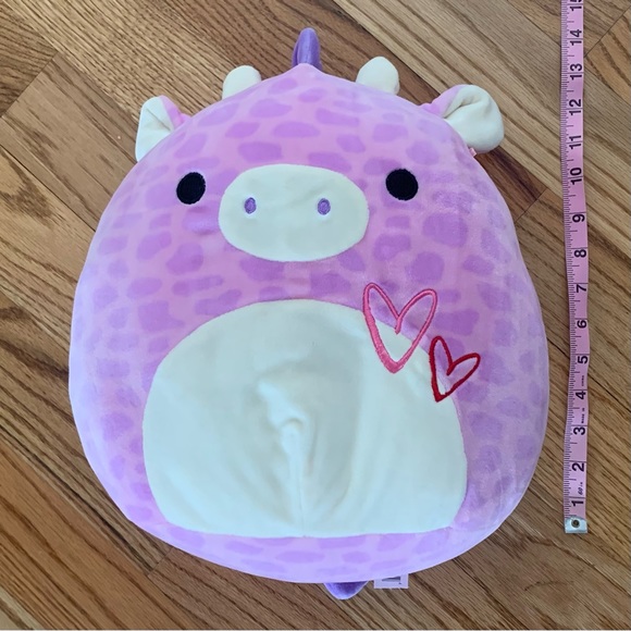 RARE Jazzy the Purple Giraffe Squishmallow Valentine’s Day Squad 11” Red/Pink 18 - Picture 6 of 9